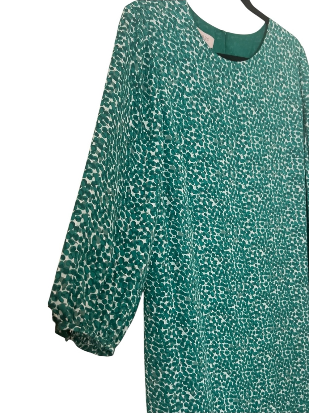 Hobbs London Liana Spot A Line Dress In Green Ivory Size 10 - Picture 5 of 13